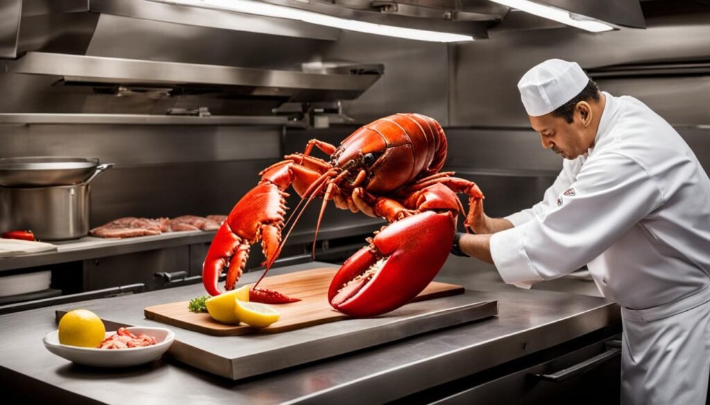 Preparing lobster
