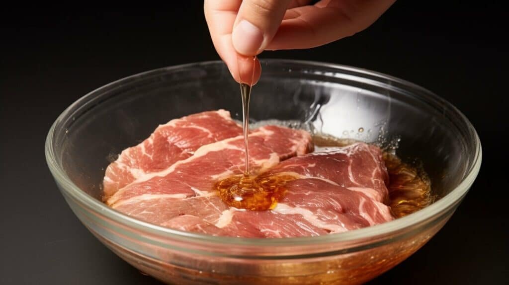 Tenderizing meat with marinade