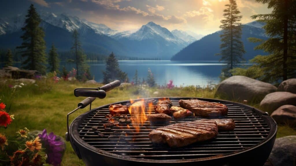 barbecue outdoors