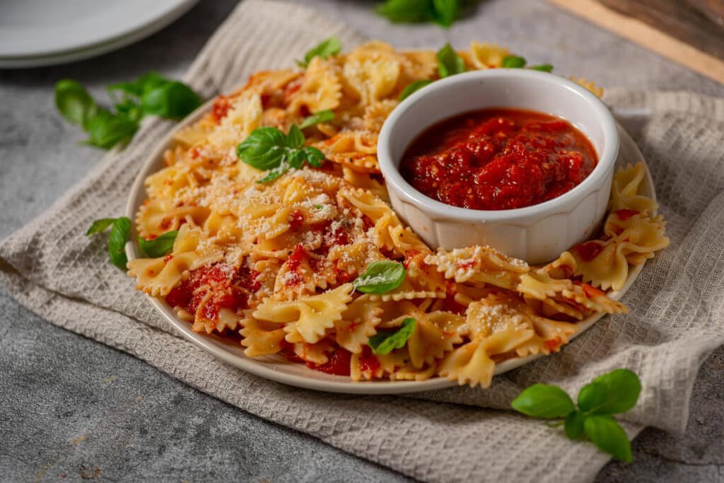 homemade pasta with marinara sauce 2023 05 16 19 57 13 utc