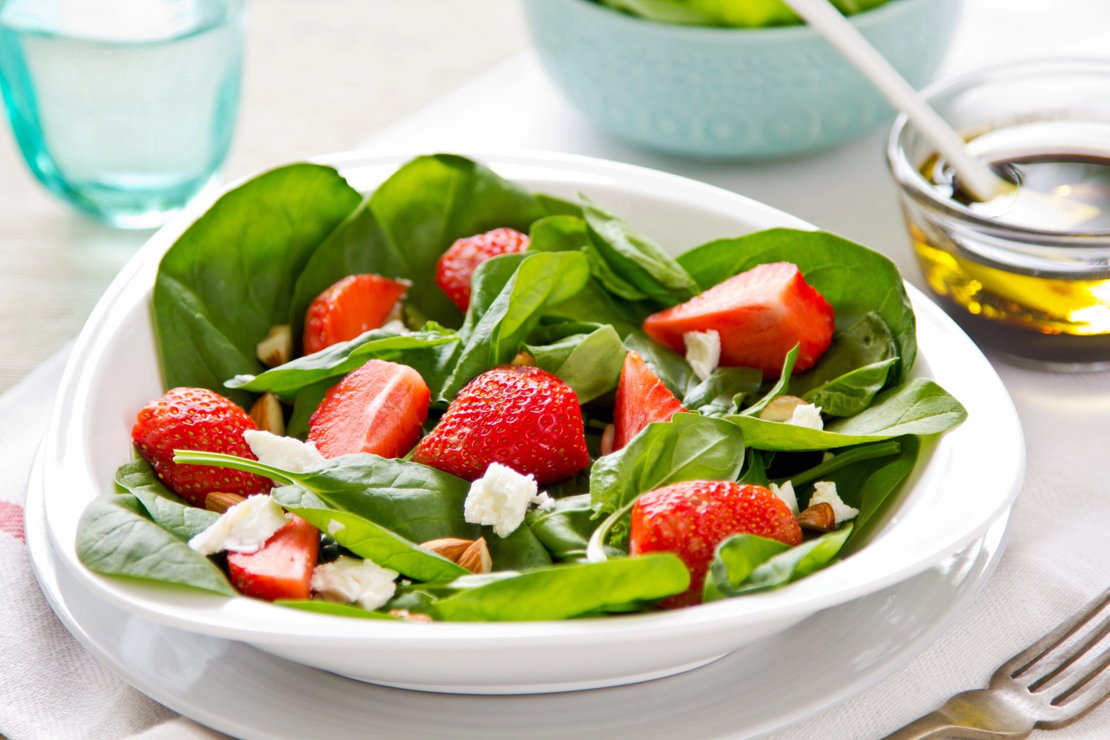 Spinach and Strawberry Salad with Feta